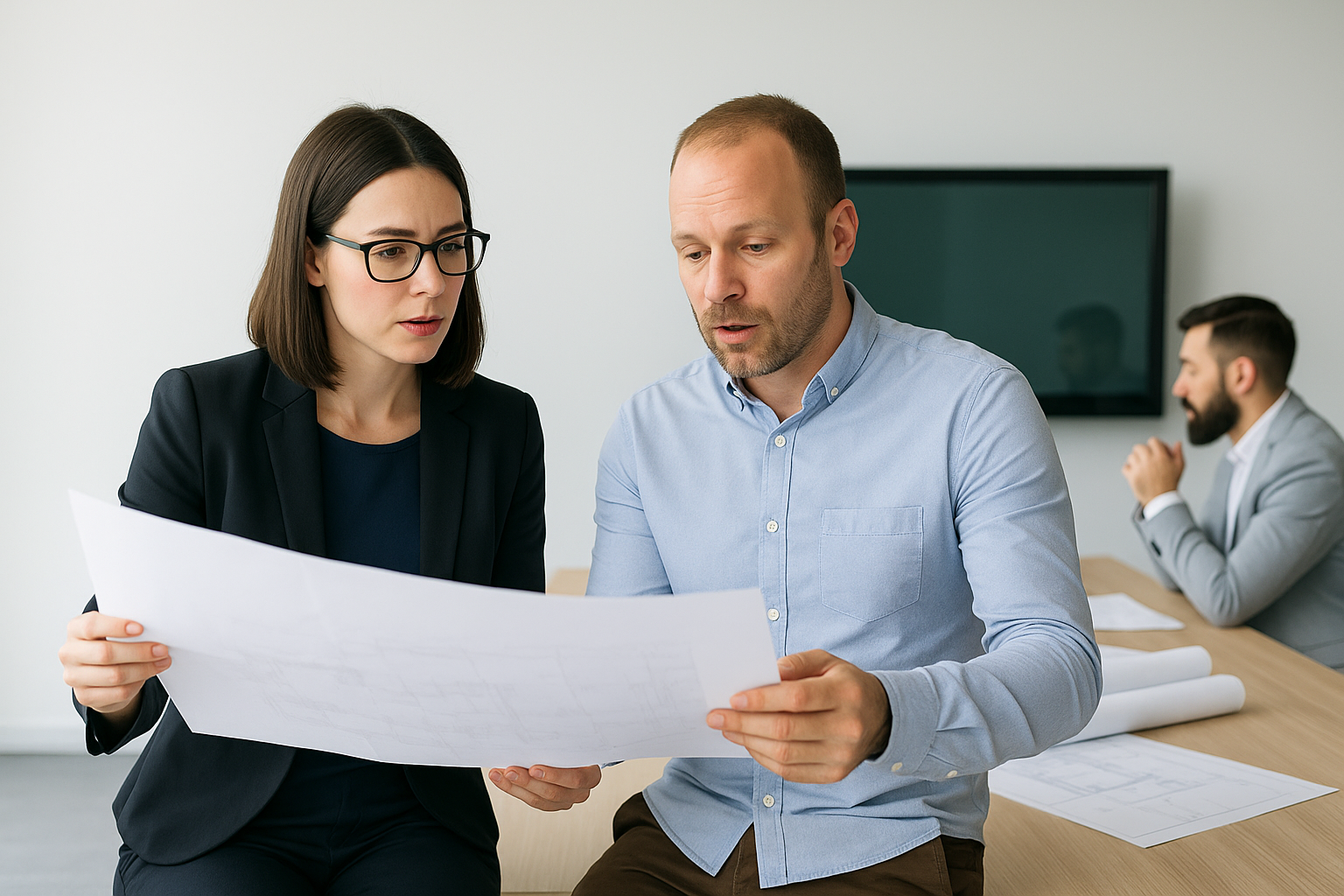 picture of businesspeople having meeting